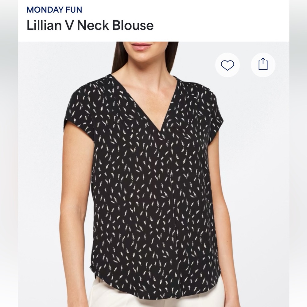 Elegant Black Patterned Blouse